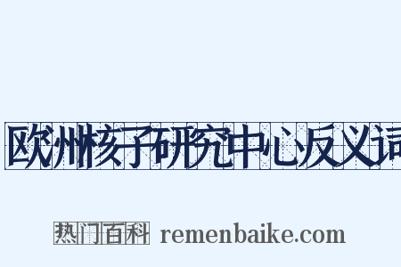 欧洲核子研究中心反义词是什么意思的图片